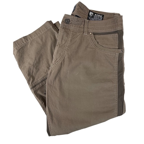 Kuhl Radikl Mens 36x30 Brown Hiking Work Pants Hybrid Knit Gusset Outdoor - Picture 4 of 6